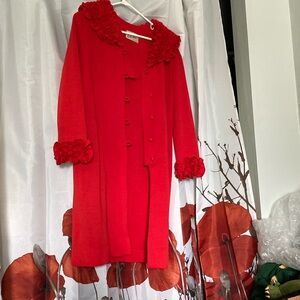 Vintage 1960’s jacket with ruffle collar and sleeves . Size S/M